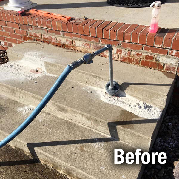 Cleveland – East​ Concrete Steps Leveling - Before